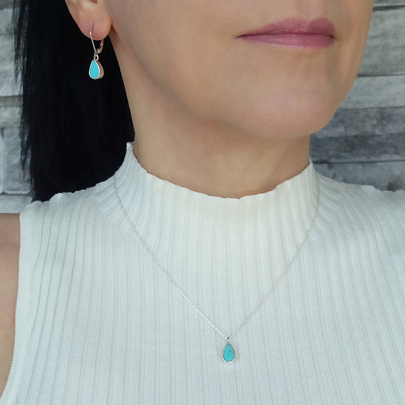 Leverback turquoise earrings hotsell