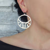 Large Sterling Silver Statement Drop Earrings