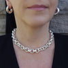 Chunky Sterling Silver Rolo Link Necklace