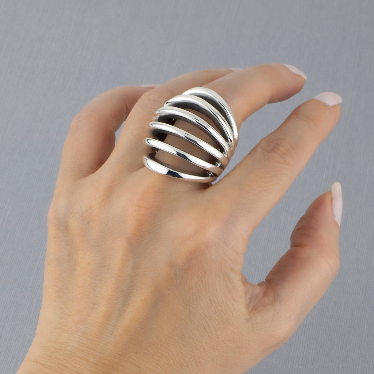 Chunky Statement Ring for women Sterling Silver