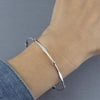 Thin Sterling Silver Wire Bangle Bracelet