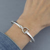 Sterling Silver Stirrup Bangle Bracelet