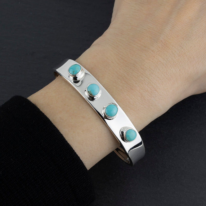 sterling silver and turquoise cuff bracelet