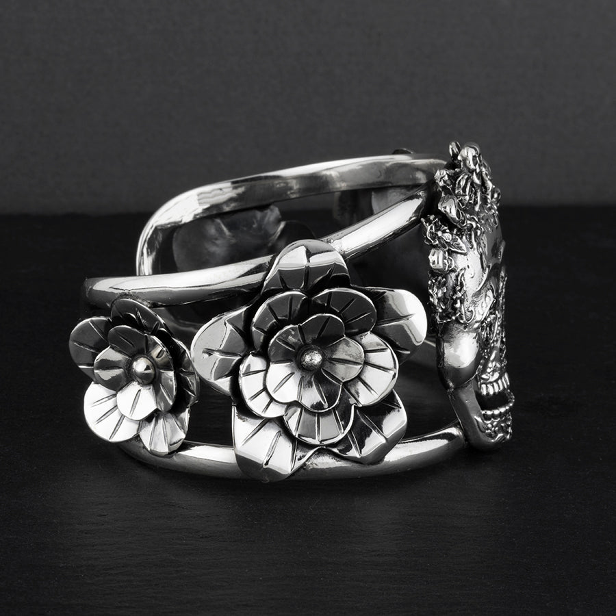 La Catrina Mexican Silver Cuff Bracelet