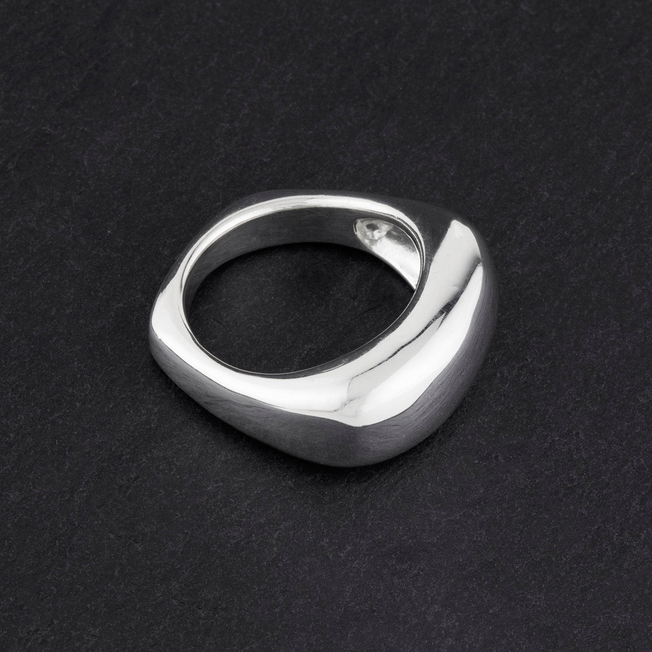 Sterling Silver Rectangle Dome Ring