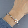 Sterling Silver Twisted Clasp Bangle