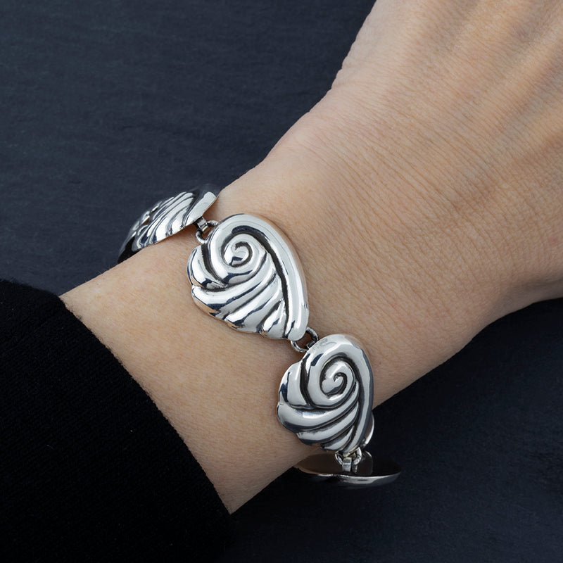 vintage Taxco silver nautilus bracelet