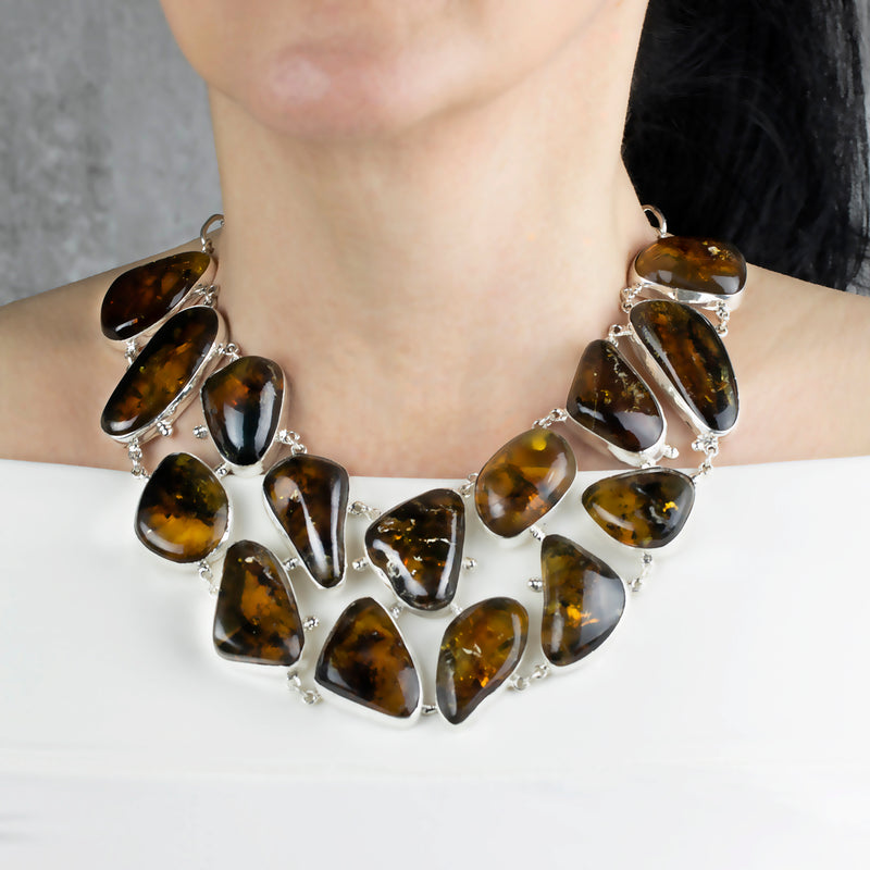 chunky amber necklace