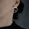 Large Sterling Silver Swirl Stud Earrings