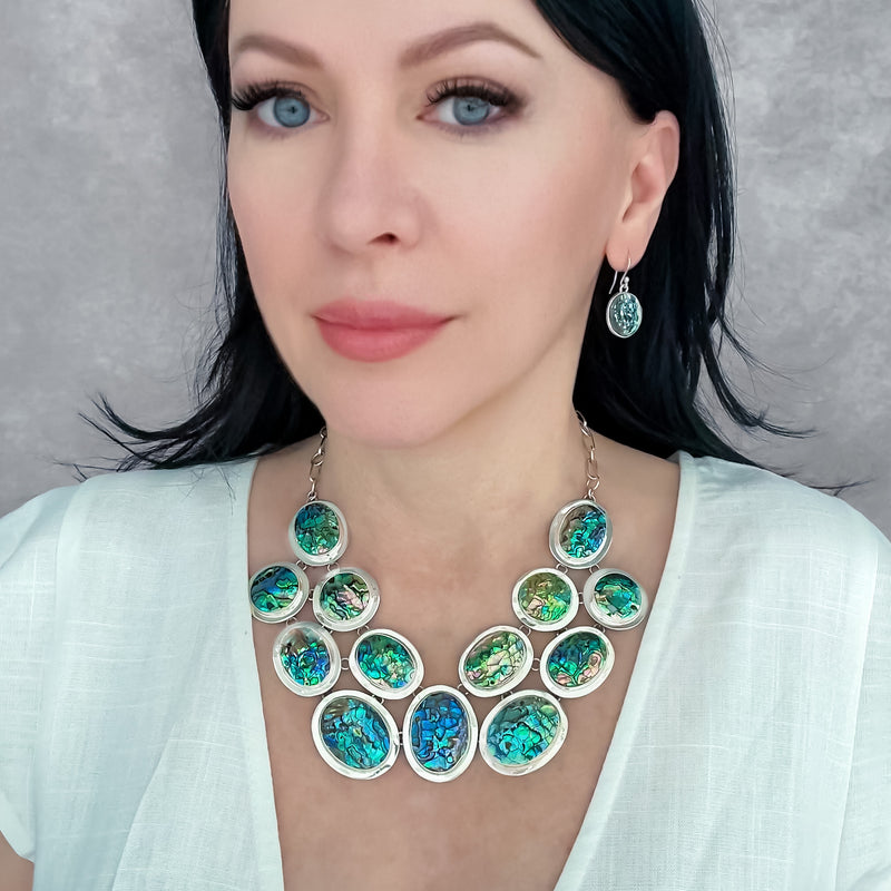 ocean's echo abalone necklace