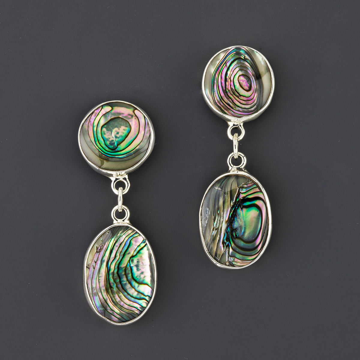 abalone shell dangle earrings