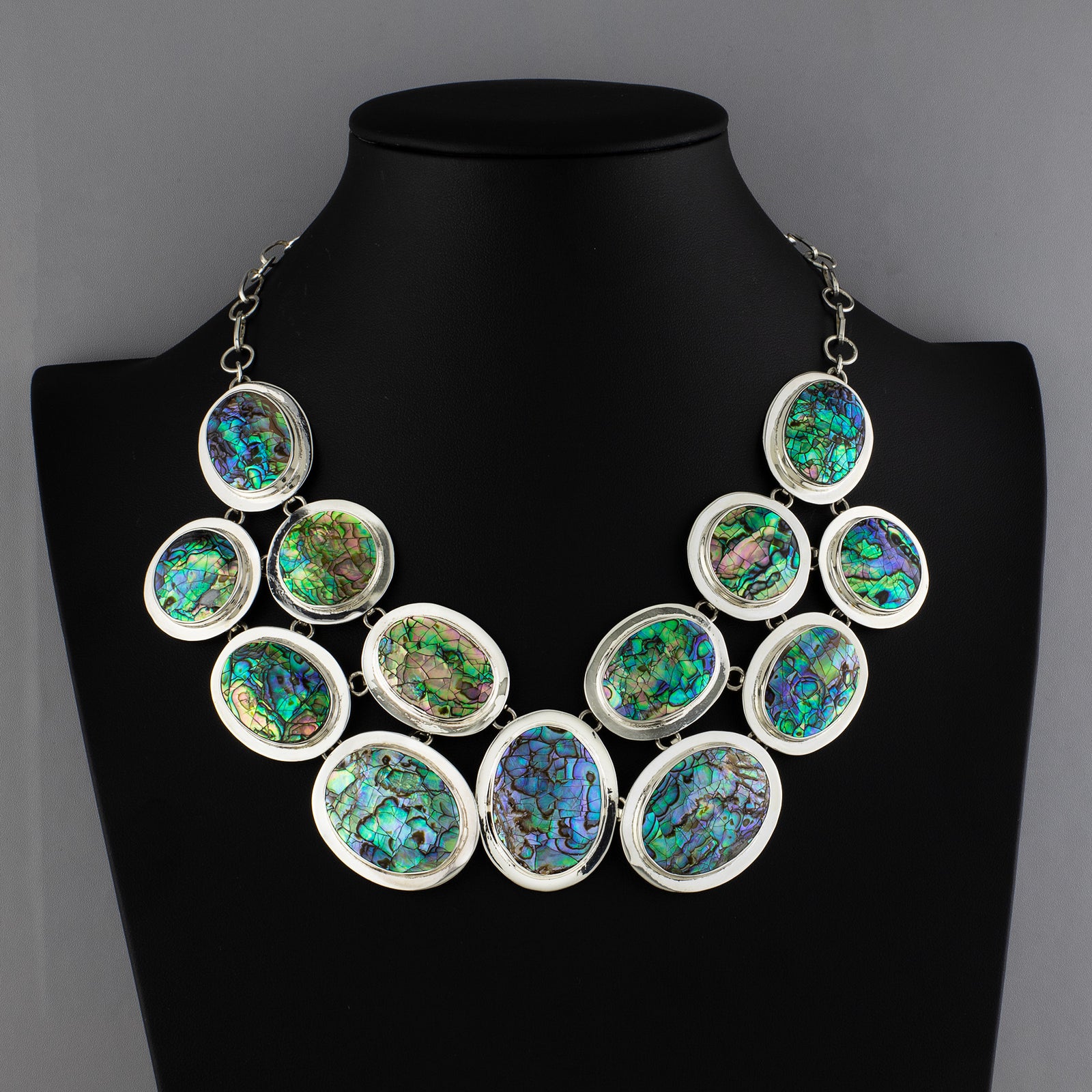 abalone shell statement necklace