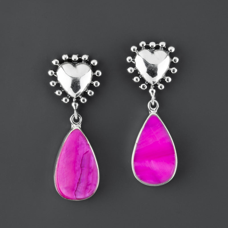 Pink Crush Agate Earrings