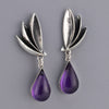 agave earrings with amethyst