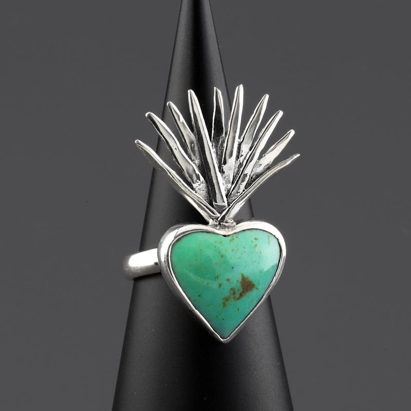 Agave Heart Turquoise Ring