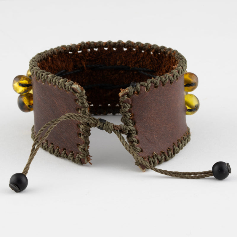 brown amber bracelet with amber stones
