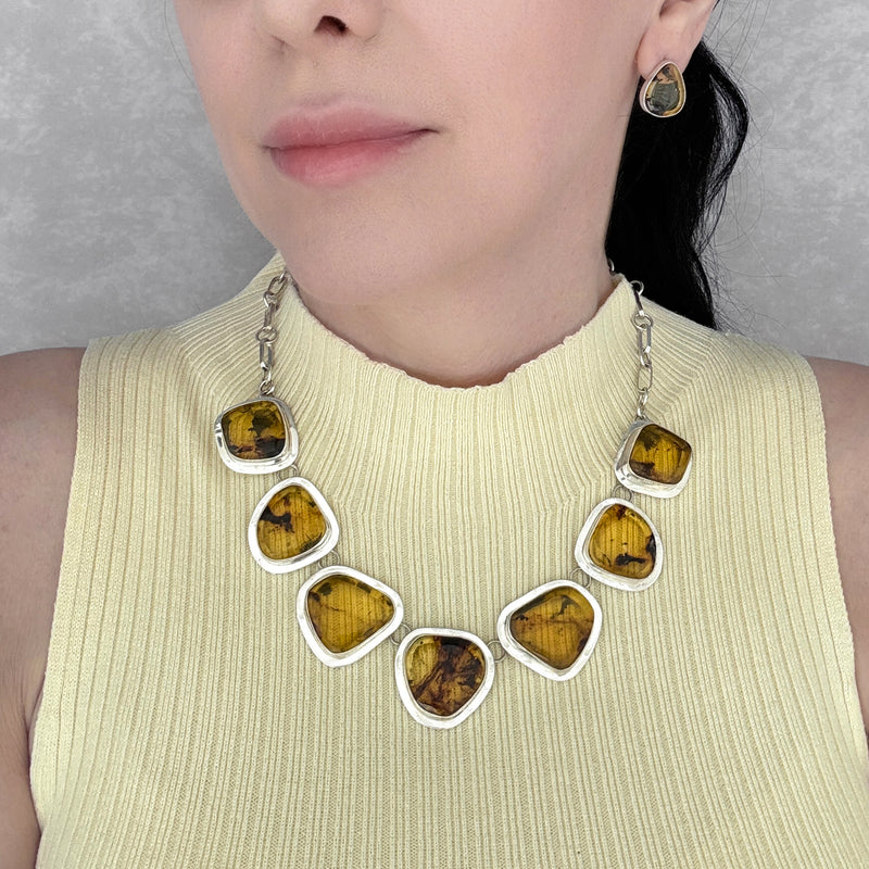 amber statement necklace