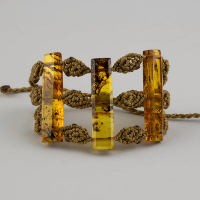 amber bar statement bracelet