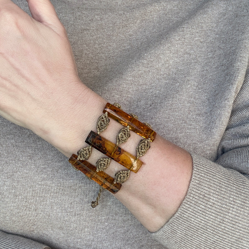 amber bar statement bracelet
