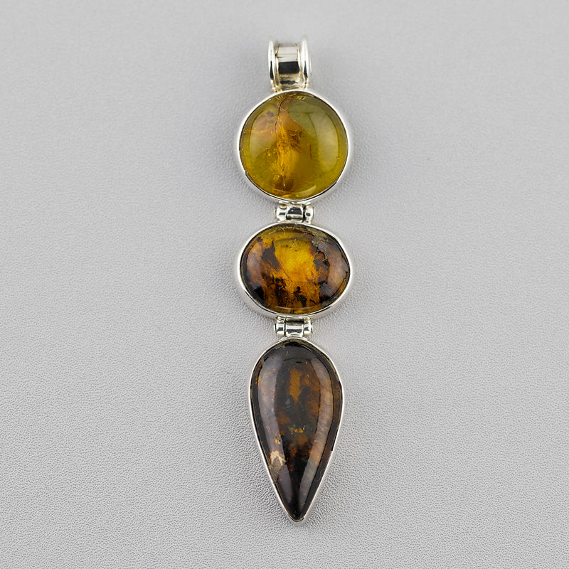 amber eclipse trio pendant