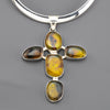 amber faith large cross pendant