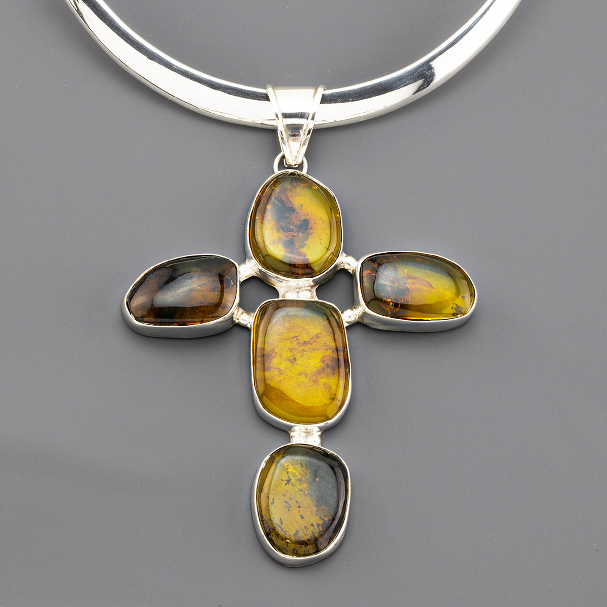 amber faith large cross pendant 