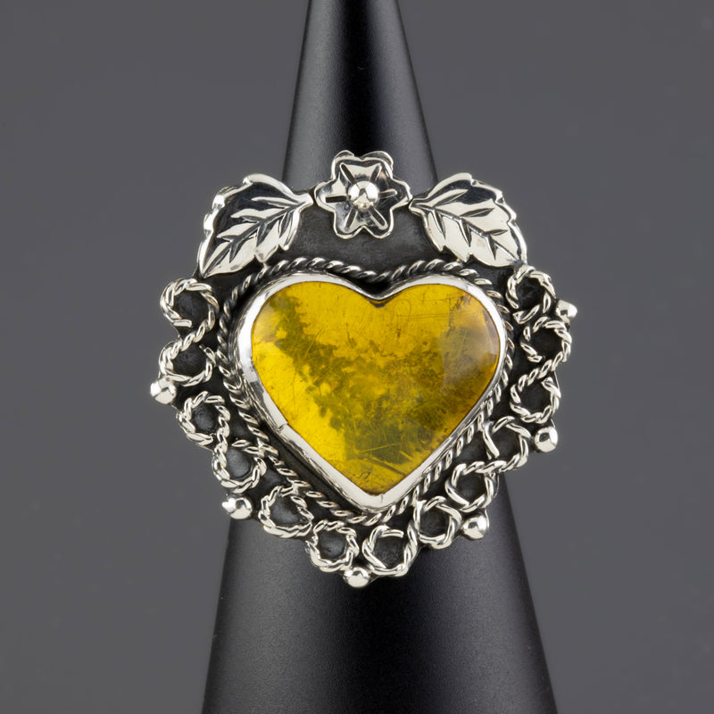 Heart of Honey Amber Ring