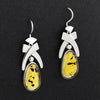 amber pineapple drop earrings