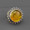 Sunburst Glow Amber Ring