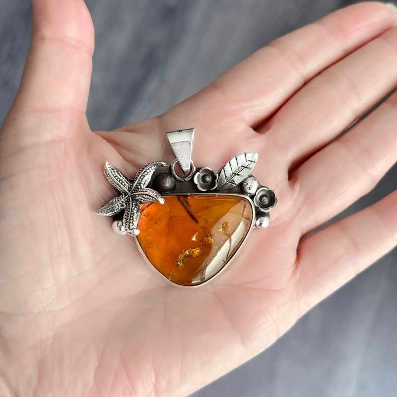 Sea Treasure Amber Pendant