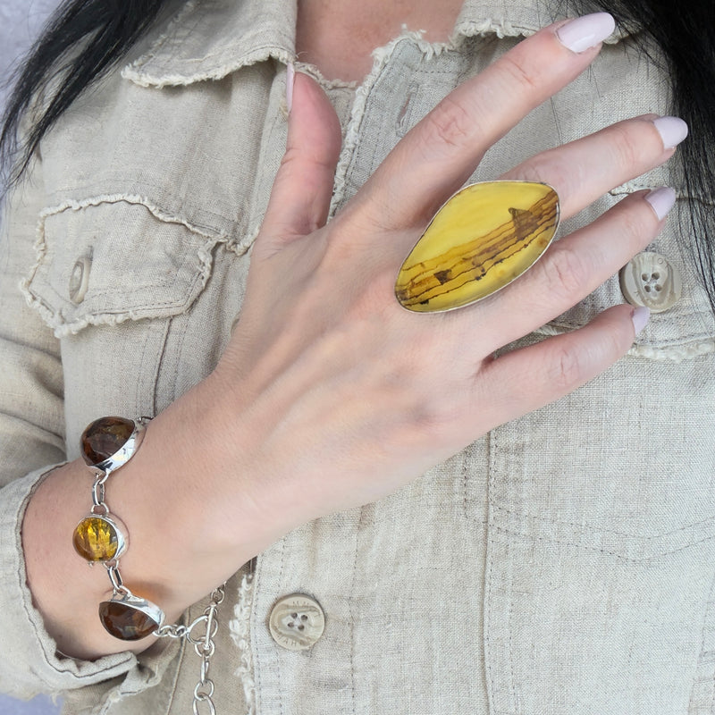 Canyon Amber Ring
