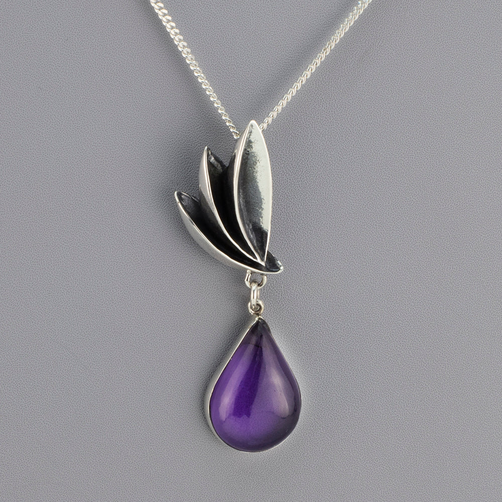amethyst-agave pendant necklace 