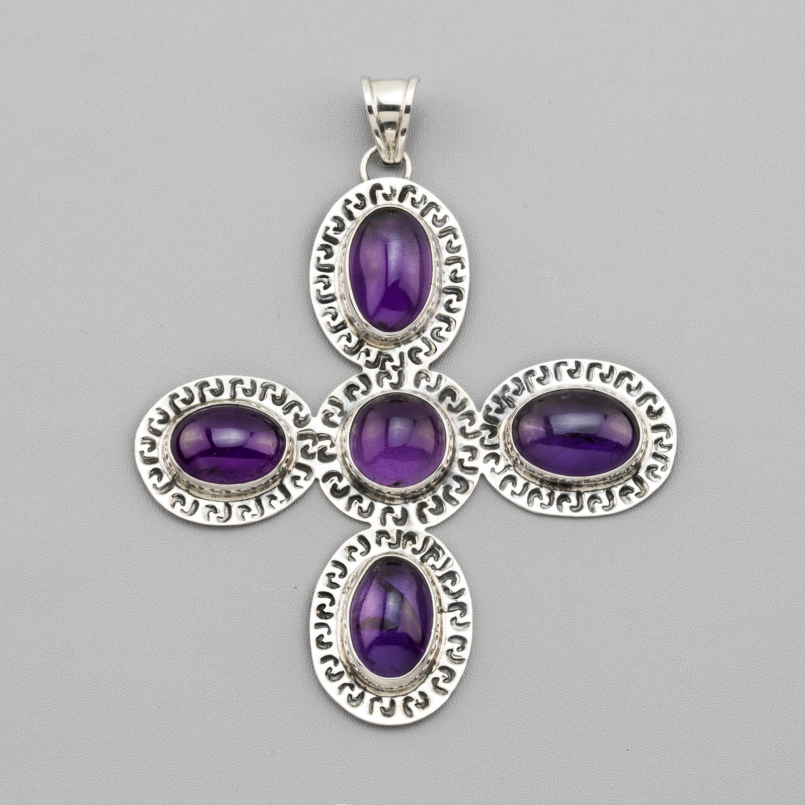 Violet Devotion Amethyst Cross Pendant