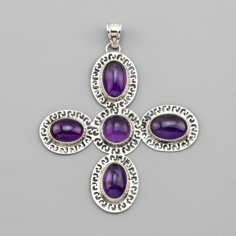 Violet Devotion Amethyst Cross Pendant