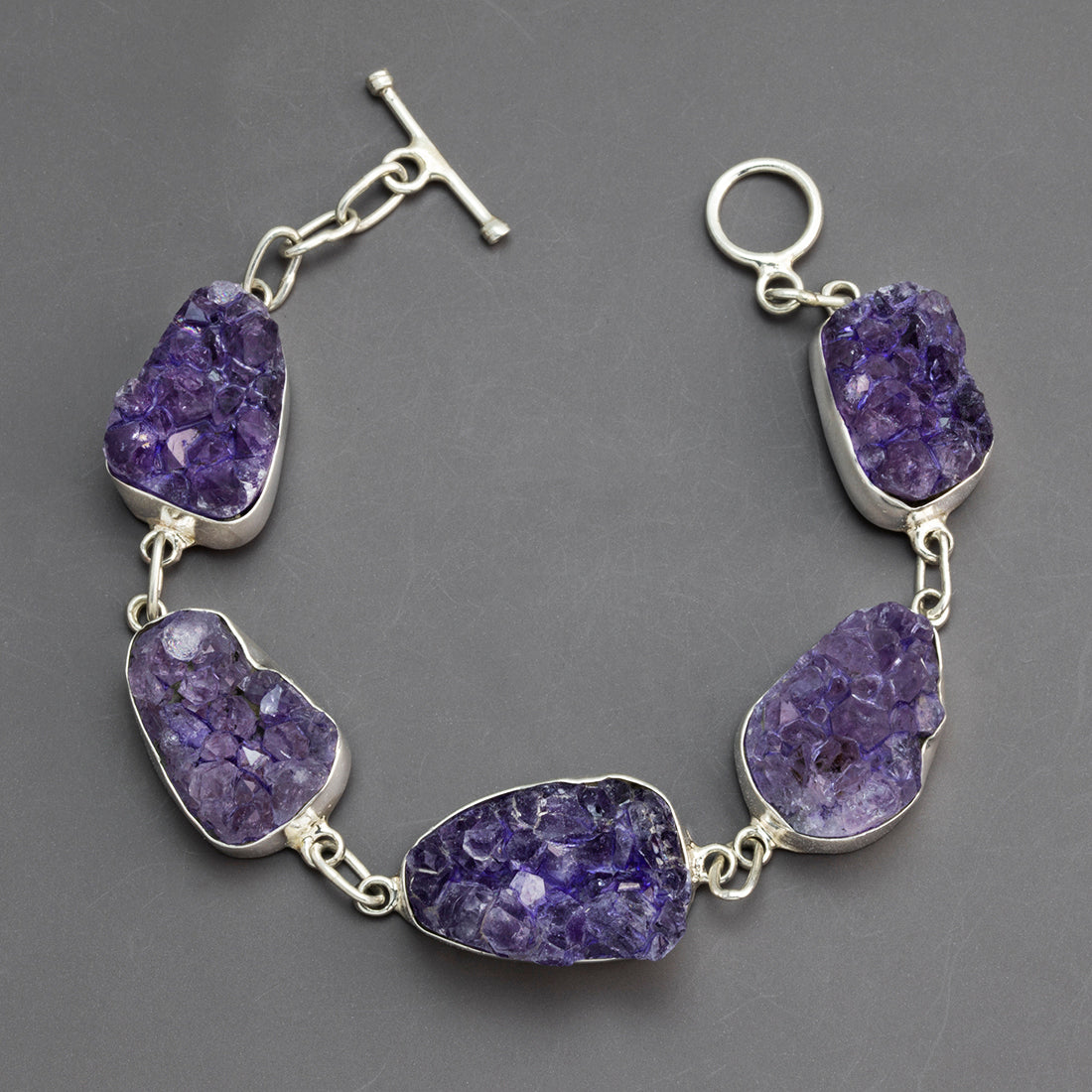 amethyst druzy bracelet
