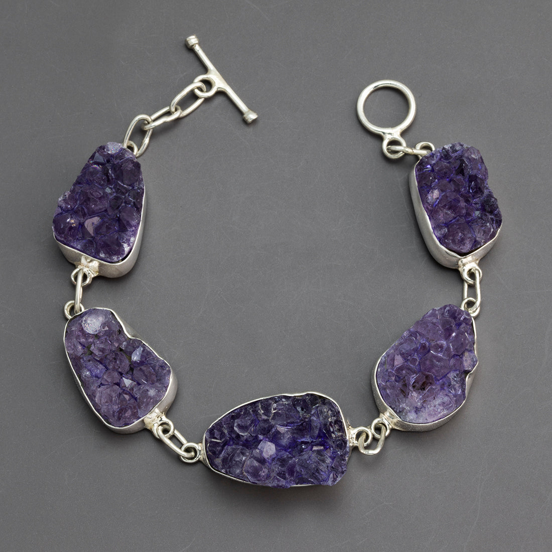 amethyst druzy bracelet