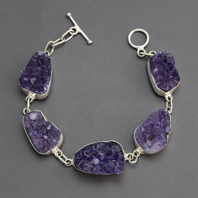 amethyst druzy bracelet