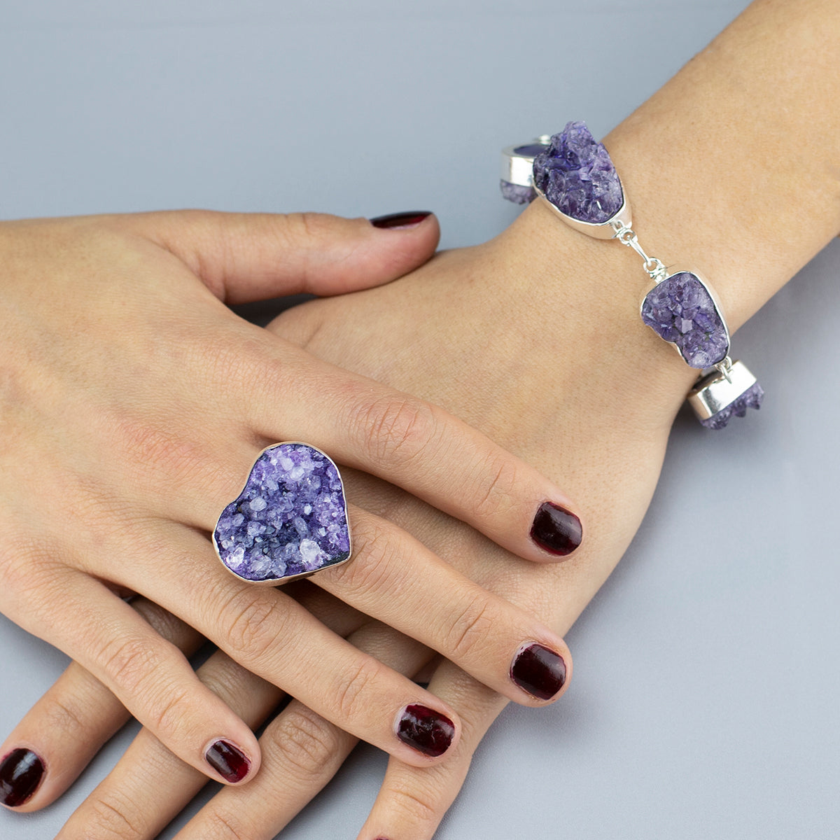 Amethyst Druzy Bracelet