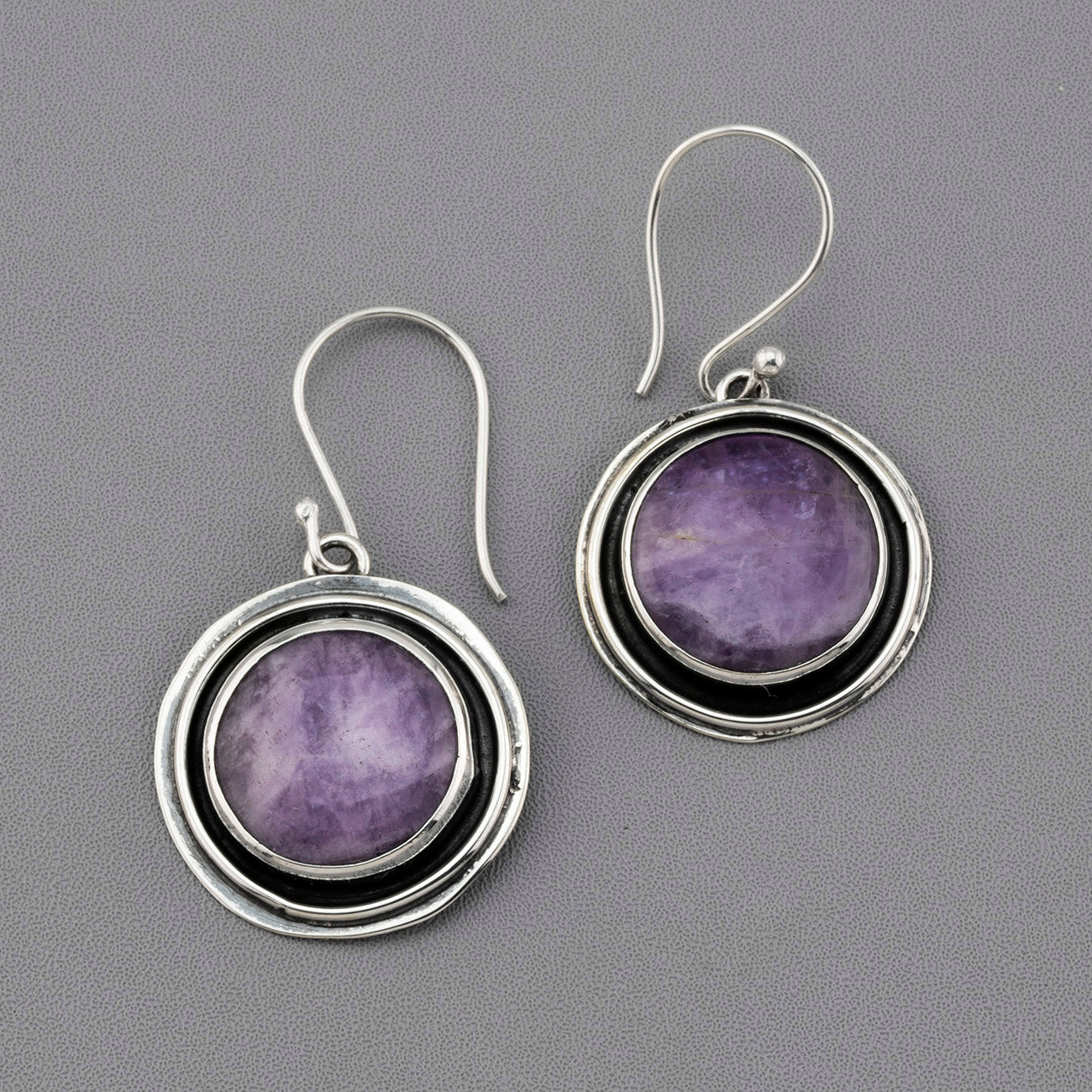 amethyst orbit dangle earrings