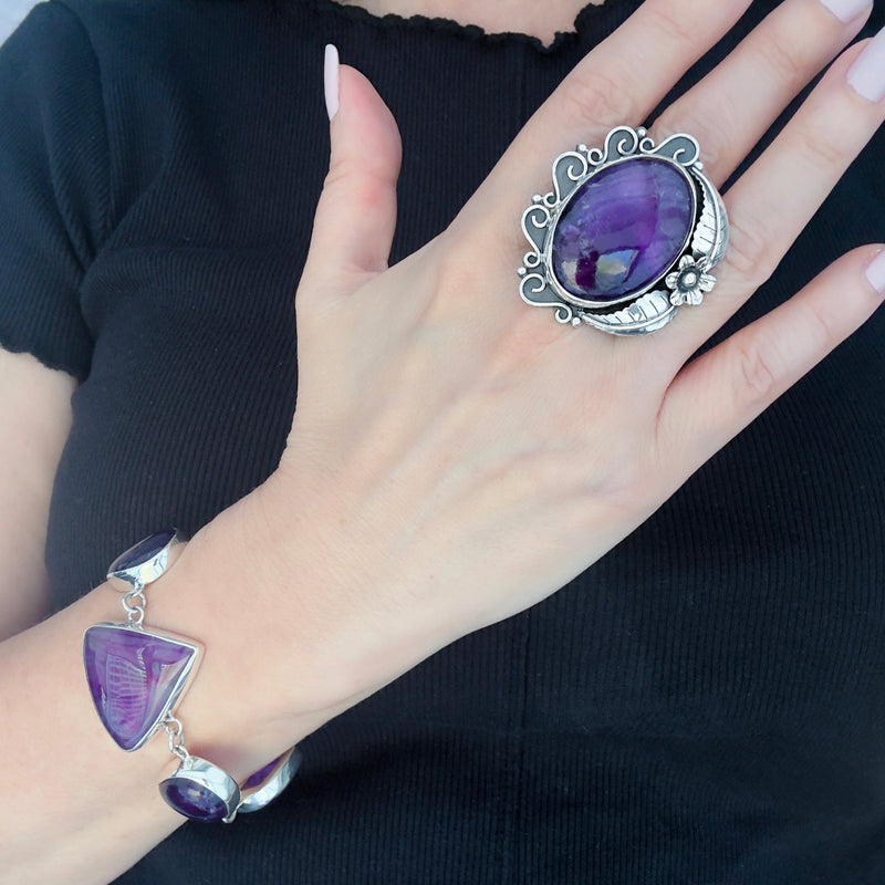 amethyst statement ring