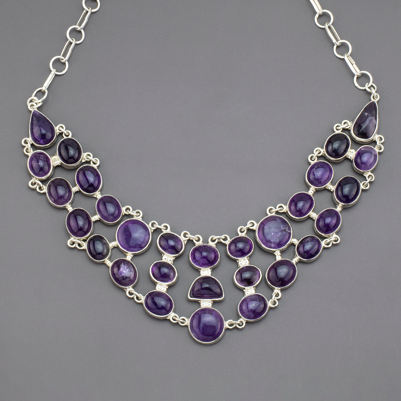 amethyst statement necklace