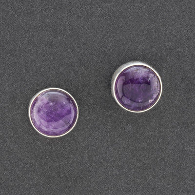 amethyst stud earrings