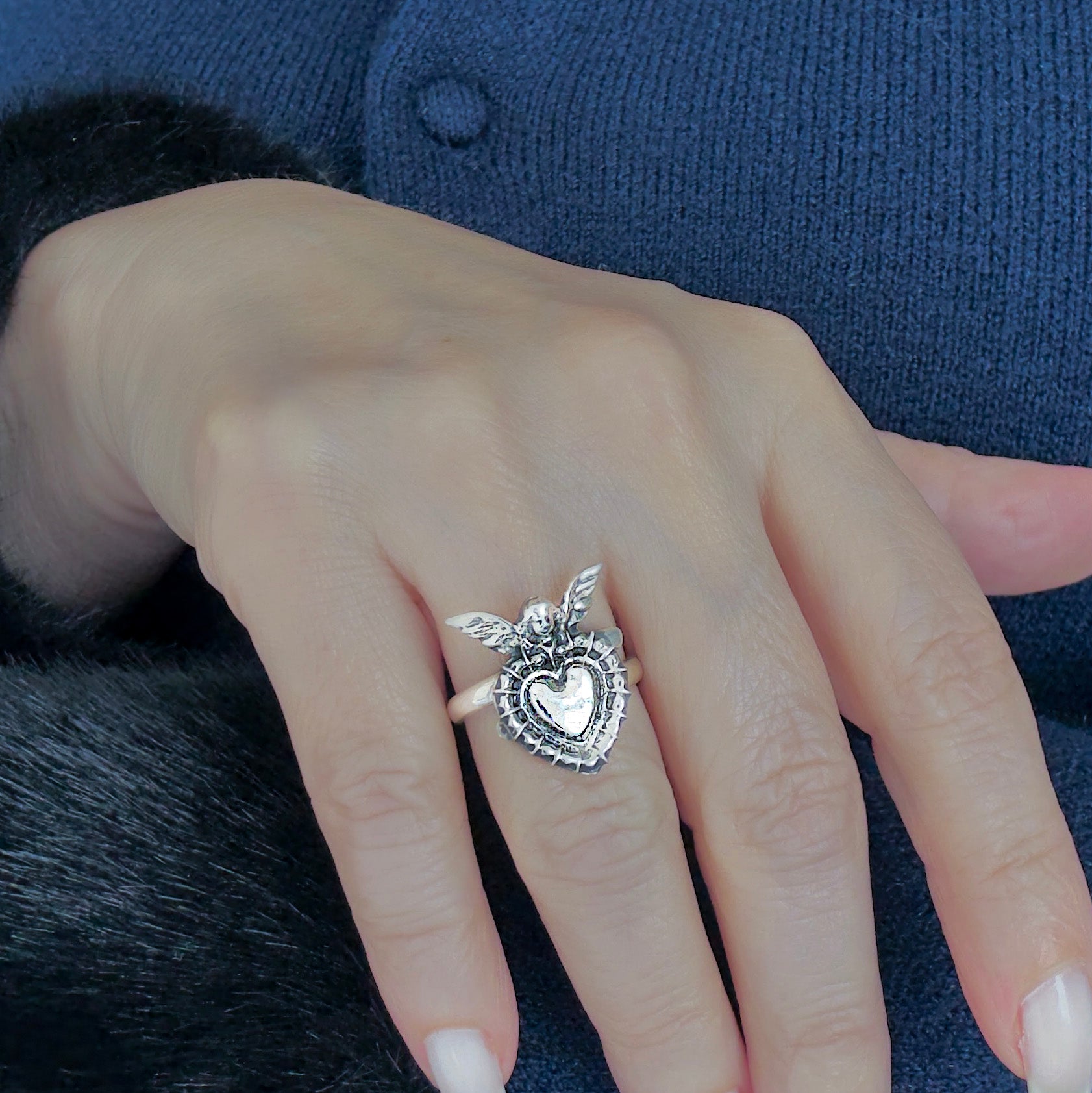 Guardian Love Taxco Silver Ring