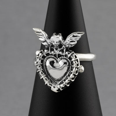 angel Taxco silver ring