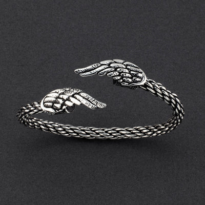 angel wings sterling silver bracelet