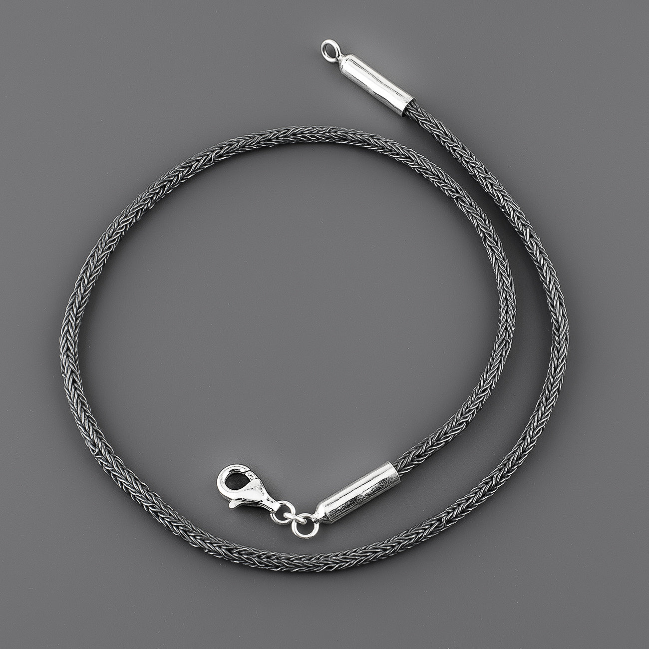 artisan rope Mexican silver necklace