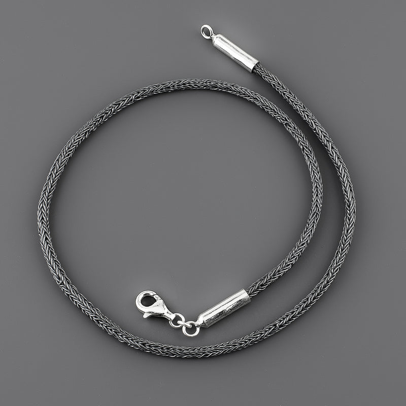 artisan rope Mexican silver necklace