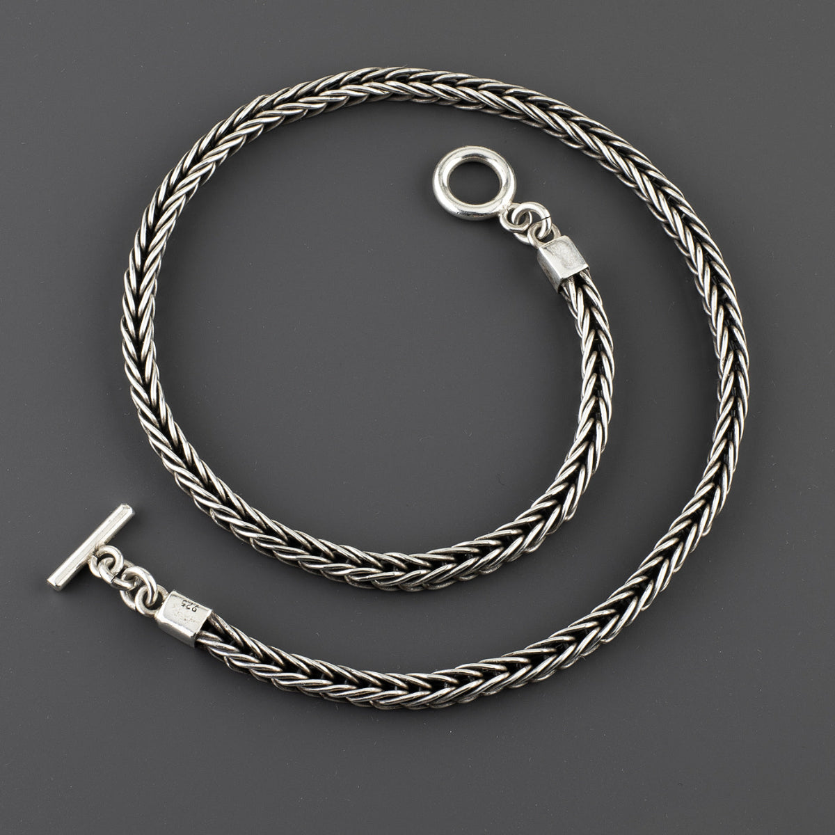 bali style chunky silver chain necklace