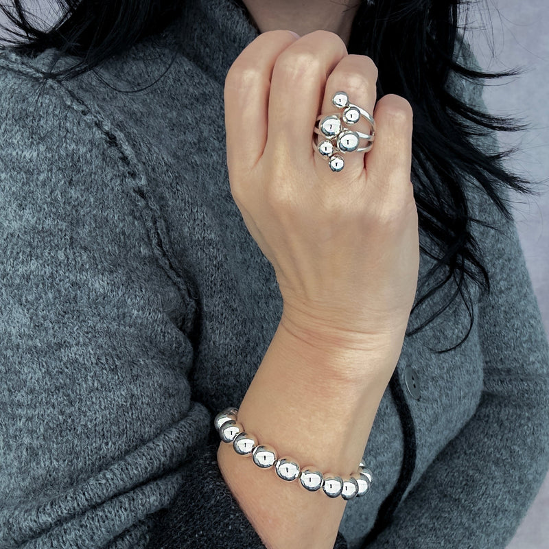 bolita sterling silver statement ring