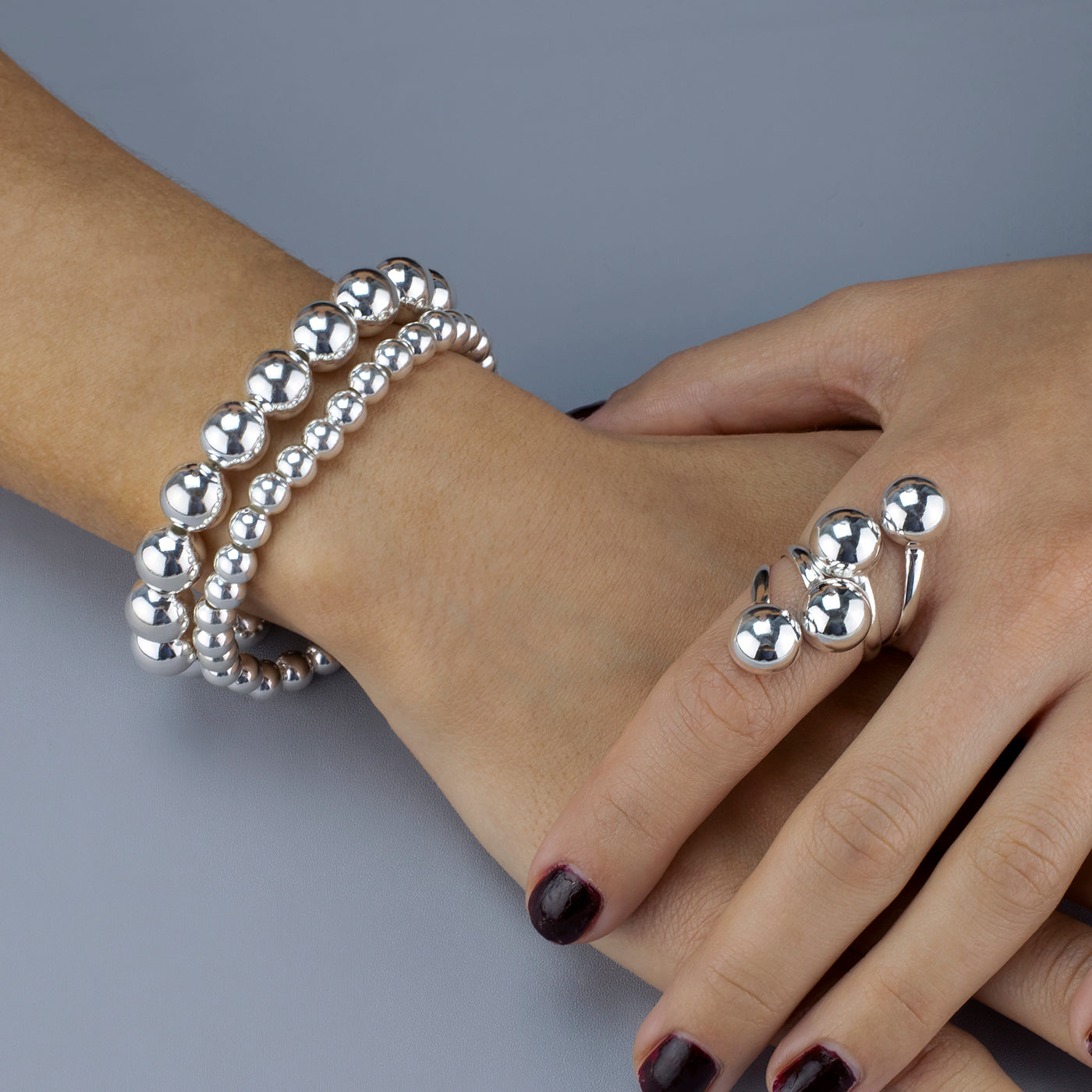 Orbit Cluster Sterling Silver Statement Ring